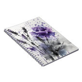 Lavendel - Aquarellblumen Notizblock (Rechte Seite)