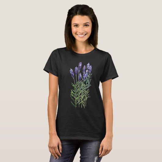 Lavendel, Aquarellmaler T - Shirt (Vorne ganz)