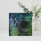 Lavendel Aquarellmalerei Einladung (Stehend Vorderseite)
