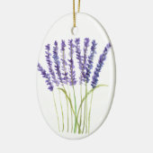 Lavendel Aquarellmalerei, violette Blumen Keramikornament (Links)