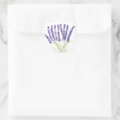 Lavendel Aquarellmalerei, violette Blumen Quadratischer Aufkleber (Tasche)
