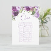 Lavendel-Aquarelltisch Einsitzkarte (Stehend Vorderseite)