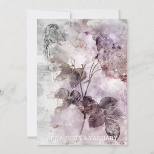 *~* Lavendel AR26 QR RSVP FOTO Vintage - Hochzeit Einladung