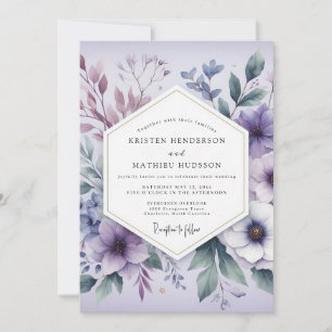 Lavendel Ätherische Botanicals Hochzeit Einladung