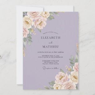 Lavendel Ätherische Florale Romanze Hochzeit Einladung