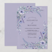 Lavendel Ätherische Hochzeit Blühen Einladung (Vorne/Hinten)