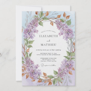 Lavendel Ätherisches Flieder Hochzeit im Frühling Einladung