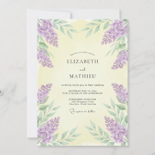 Lavendel Ätherisches Florales Frühlingshochzeit Einladung