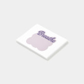 Lavendel-„Atme“-Wolken-Notizzettel Post-it Klebezettel (angewinkelt)