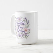 Lavendel: Atmen, dann blühen Kaffeetasse (Vorderseite Links)