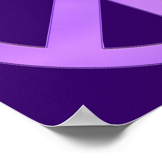 Lavendel auf dem dunklen Lila Friedenszeichen Poster (Ecke)