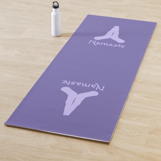 Lavendel auf Lila Namaste Mudra Hands Yoga Mat Yogamatte (Beispiel)