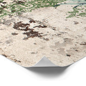 Lavendel auf rustikaler Holzplatte Poster (Ecke)