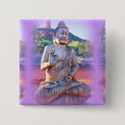Lavendel-aura-Buddha Button (Vorderseite)