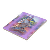 Lavendel-aura-Buddha Fliese (Seite)