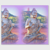 Lavendel-aura-Buddha Geschenkpapier (Flach)