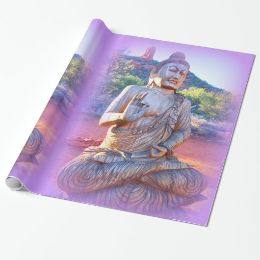 Lavendel-aura-Buddha Geschenkpapier (Ungerollt)
