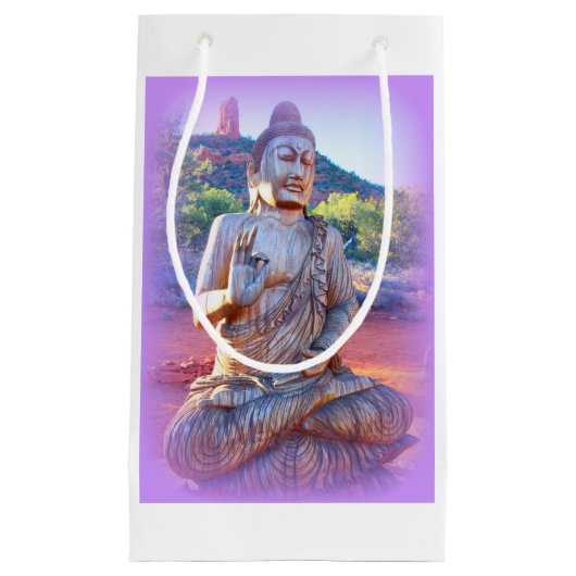 Lavendel-aura-Buddha Kleine Geschenktüte (Vorderseite)