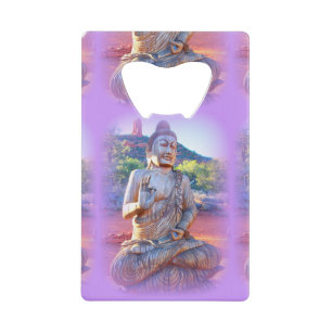 Lavendel-aura-Buddha Kreditkartenflaschenöffner