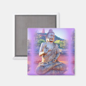 Lavendel-aura-Buddha Magnet (Vorderseite/Rückseite)