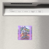 Lavendel-aura-Buddha Magnet (In Situ (Geschirrspüler))