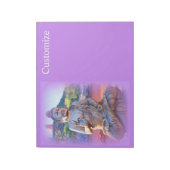 Lavendel-aura-Buddha Notizblock (Rotiert)