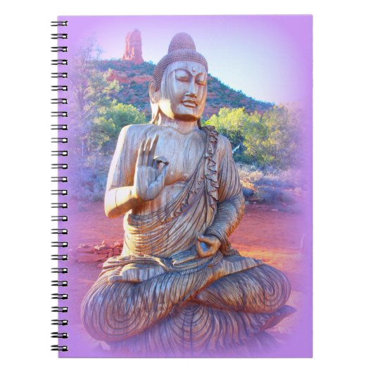 Lavendel-aura-Buddha Notizblock (Vorderseite)
