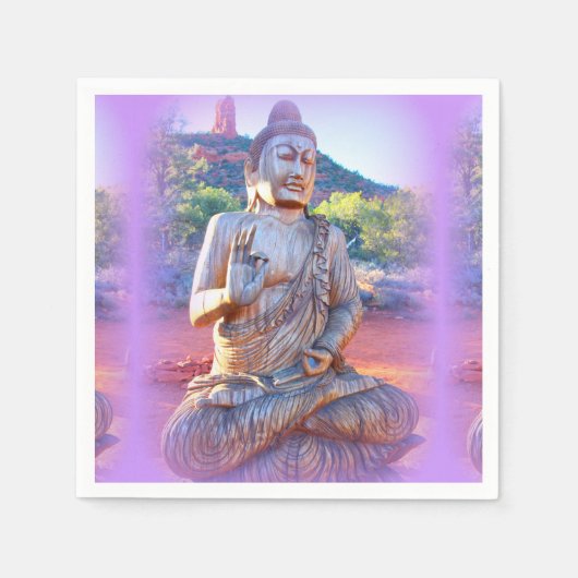 Lavendel-aura-Buddha Serviette (Vorderseite)