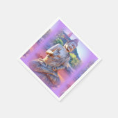 Lavendel-aura-Buddha Serviette (Ecke)
