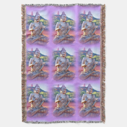 Lavendel-aura-Buddhas Decke (Vorderseite Vertikal)