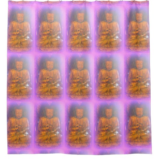 Lavendel-aura-Buddhas Duschvorhang (Vorderseite)