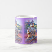 Lavendel-aura-Buddhas Kaffeetasse (Mittel)