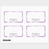 Lavendel Autor Buchungsplatte mit anpassbarem Text Rechteckiger Aufkleber (Blatt)