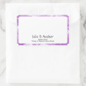 Lavendel Autor Buchungsplatte mit anpassbarem Text Rechteckiger Aufkleber (Tasche)