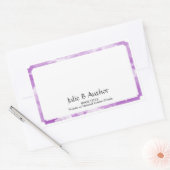 Lavendel Autor Buchungsplatte mit anpassbarem Text Rechteckiger Aufkleber (Umschlag)