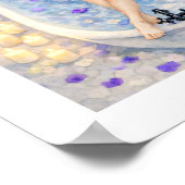Lavendel-Bad Serenität – Florale Spa-Wasserfarbe Poster (Ecke)