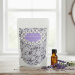 Lavendel-Badsalz-Oval-Etikett Ovaler Aufkleber