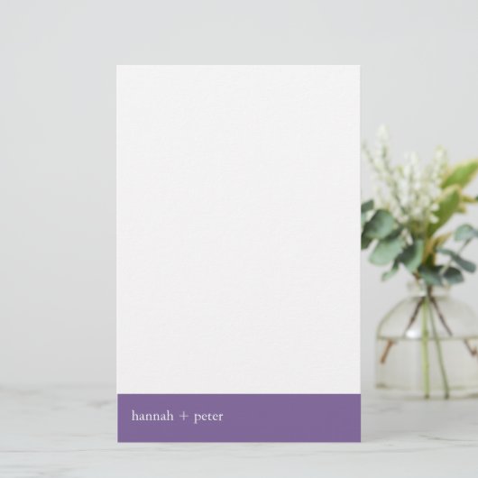 Lavendel Banner: Stationery Briefpapier (Stehend Vorderseite)