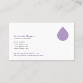 Lavendel-Bauernhof-Geschenk der Erdätherischen Öle Visitenkarte (Rückseite)