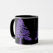 Lavendel-Baum-Gekritzel V4.0 Tasse (Vorderseite Links)