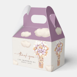 Lavendel Bear Balloons Gefallen Box Geschenkschachtel