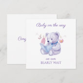 Lavendel Bear liest ein Buch Baby Showroom (Vorne/Hinten)