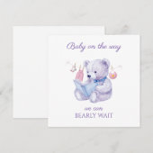 Lavendel Bear liest ein Buch Baby Showroom (Vorne/Hinten)