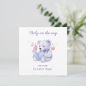 Lavendel Bear liest ein Buch Baby Showroom (Stehend Vorderseite)
