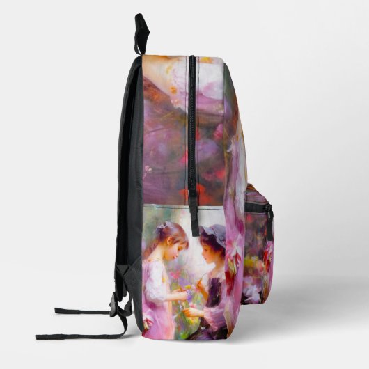 Lavendel Bedruckter Rucksack (Links)