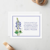 Lavendel Beerdigungskarte - Anzüge Mitteilungskarte (Vorderseite/Rückseite Beispiel)