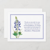 Lavendel Beerdigungskarte - Anzüge Mitteilungskarte (Vorne/Hinten)