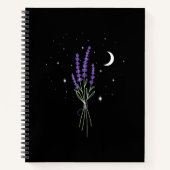 Lavendel bei Night Notebook Notizblock (Vorderseite)