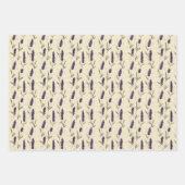 Lavendel Beige Blumen Botanisch Violett Beige  Geschenkpapier Set (Vorderseite 2)