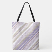 Lavendel/Beige/Tan Stripe Tasche (Rückseite)